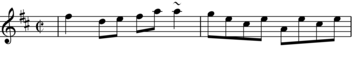 Transcription of first 2 bars of John D. McGurk's