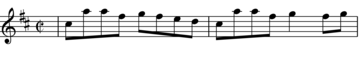 Transcription of first 2 bars of Ciarán's