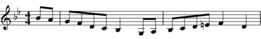 Transcription of first 2 bars of Cairns Hill