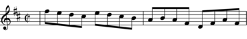 Transcription of first 2 bars of Dick Sand's Hornpipe