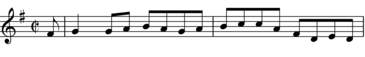 Transcription of first 2 bars of Mulhare's