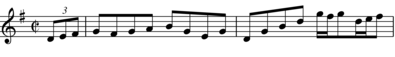 Transcription of first 2 bars of Swan on the Lake